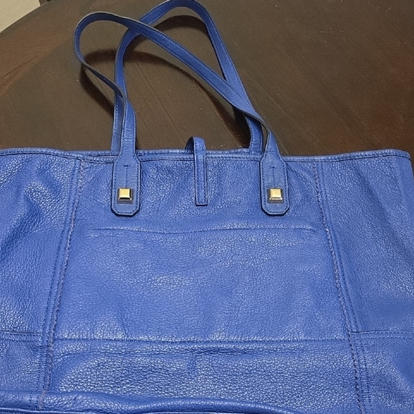 Blue Leather Tote Bag - Picture 3 of 4